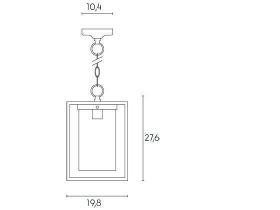 E27-Aufhängung, weiße Domus-Linie
