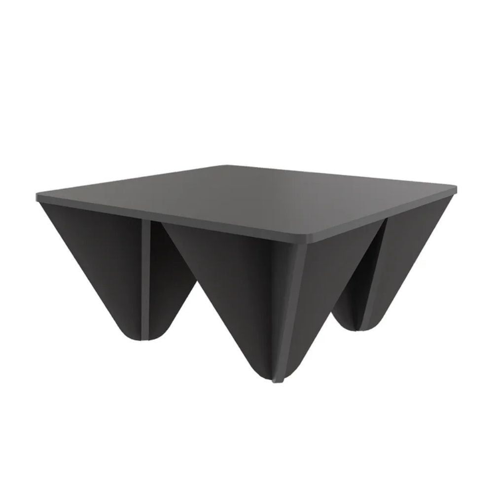 Diamant-Quadrat-Designtisch für anthrazitfarbenes Wohnzimmer