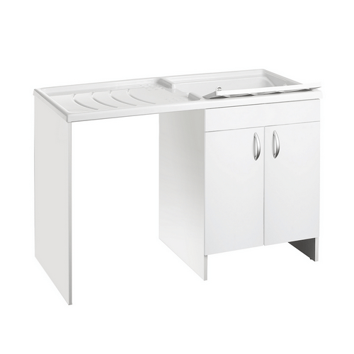 Waschmaschinenabdeckungsschrank mit Badewanne L24xP60xH89 cm