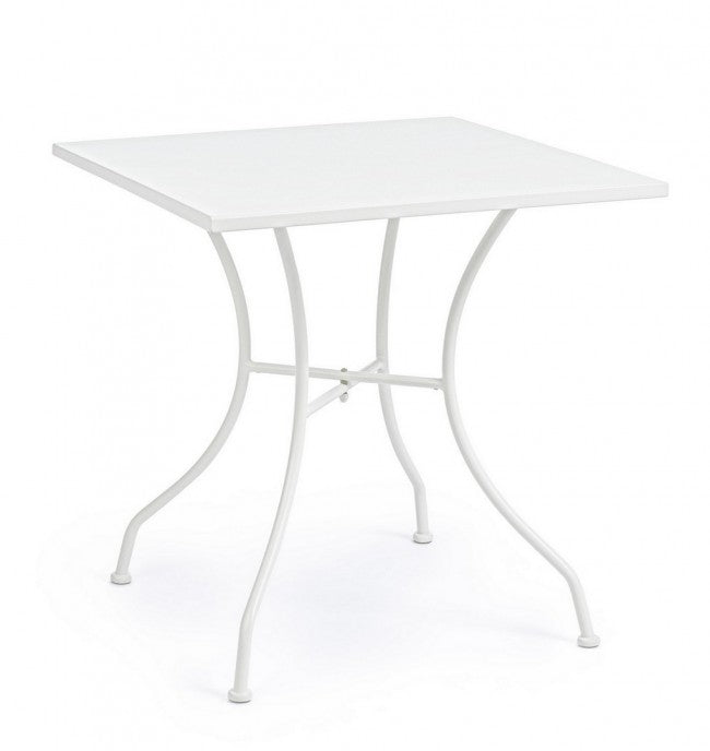 Weißer Kelsie-Stahltisch 70x70 cm