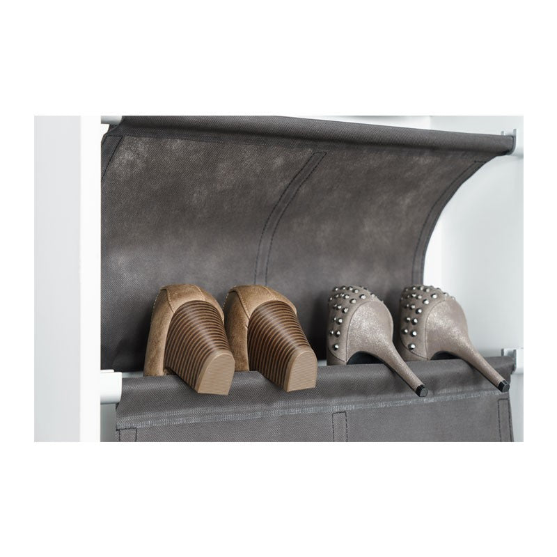 Schuhregal 1 Spiegel Türstruktur weiß 51x22xh.181 cm