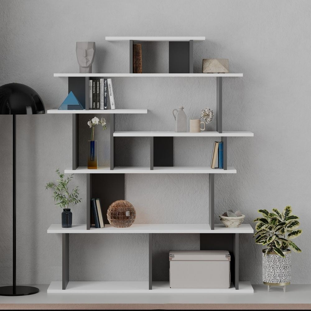 Design-Bücherregal Apollon in Anthrazitweiß