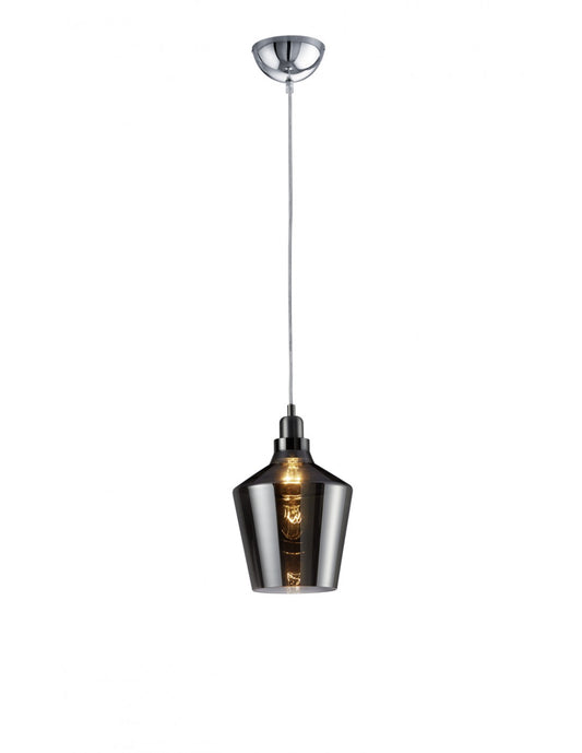 Calais Single Suspension Glass Smoked Glass Trio Lighting