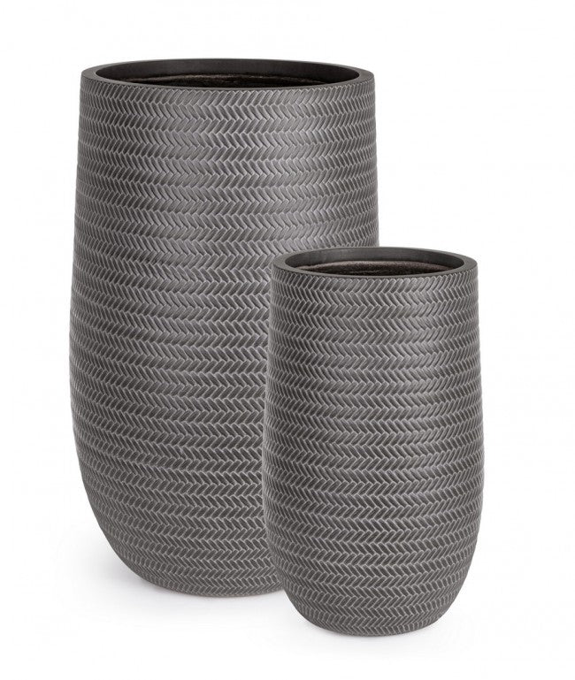 Set2 P.Vase Tressage To Alto Anthrazit