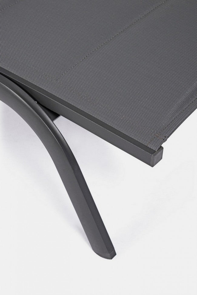 Aluminium Gartenbett mit Rädern Anthrazit CLEOPAS 61x192x h96 cm