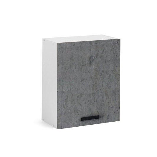 Zementgrauer Küchenwandschrank mit 1 Tür 60x32xH 72 cm
