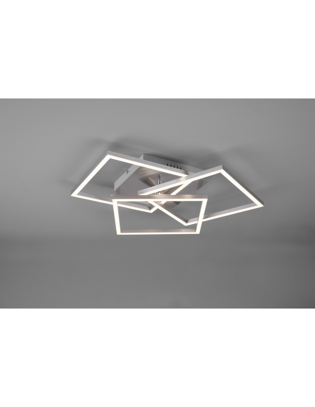 Deckenleuchte 3 quadratisch verstellbarer LED-Dimmer Mobile Nickel Trio Lighting