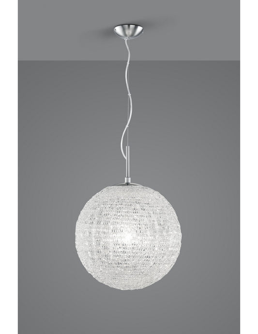 Sweety Suspension 1xE27 Nickel und Acryl Ø40 cm Trio Lighting
