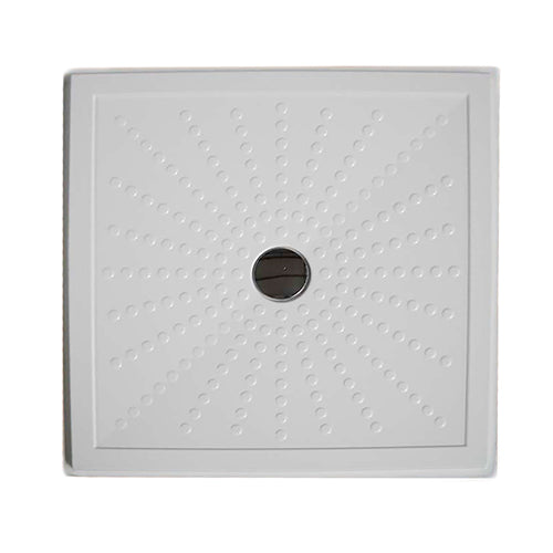 Duschwanne für Behinderte, bündig mit Kunstharzglasboden, mit Ablauf