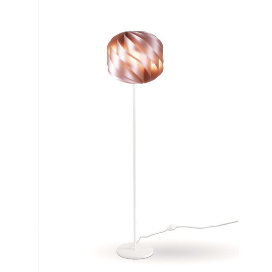 Rosa Stehlampe mit Metallsockel und Stiel aus Metall cm. 40 x 170h