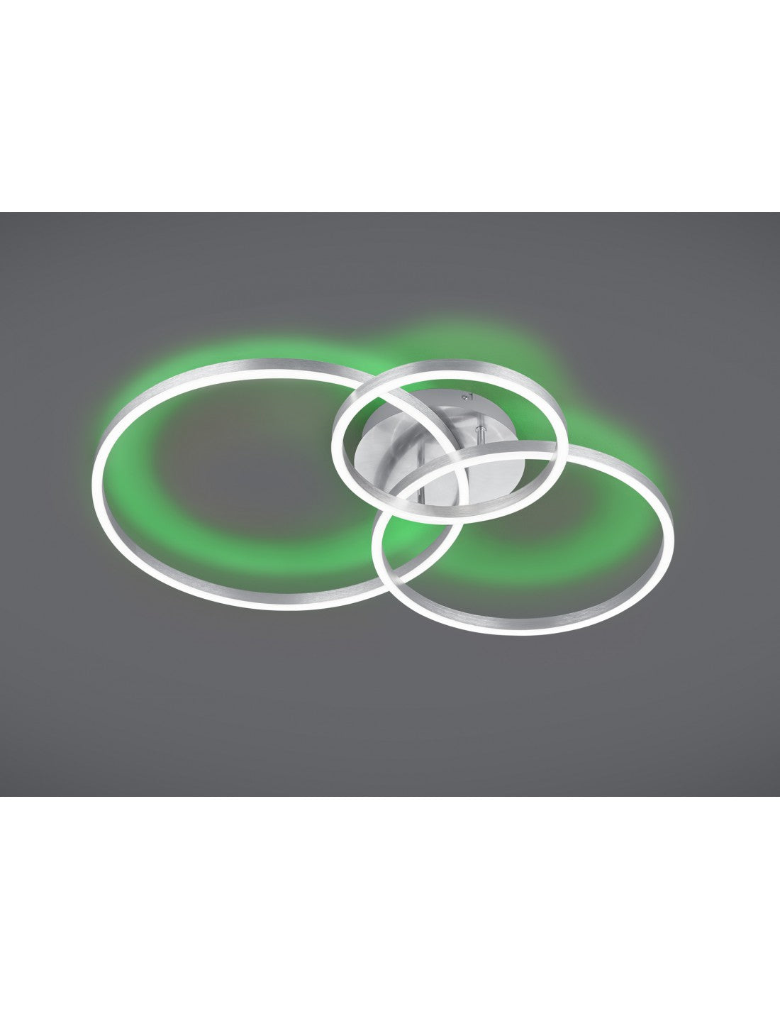 Moderne Deckenleuchte Winona Nickel Led Dimmer Rgbw Trio Lighting
