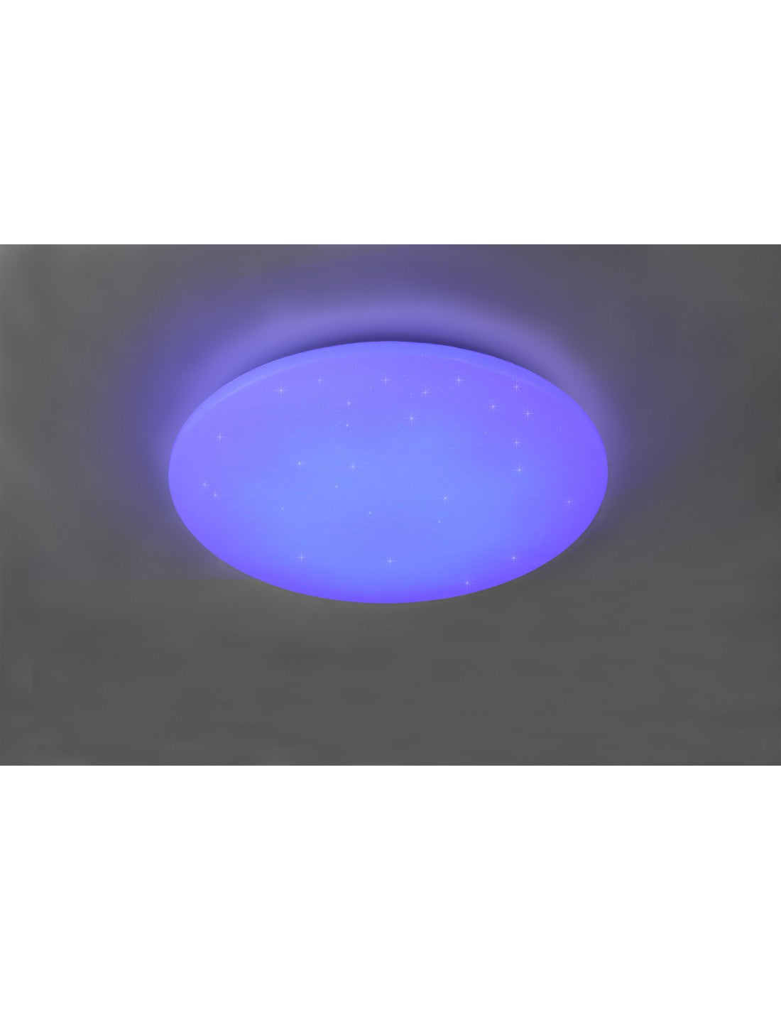Moderne runde Deckenleuchte Fara, RGB-LED, dimmbar, Weiß, Ø60 cm, Trio-Beleuchtung