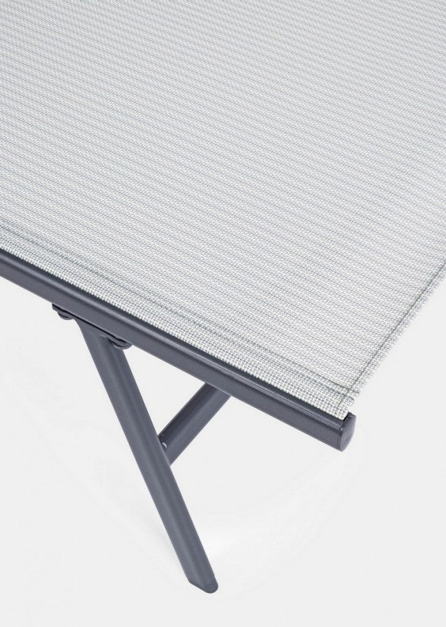 Arent Sonnenliege aus Stahl und mit anthrazitfarbenen Armlehnen 69h cm