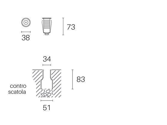 Calp.D.3,8 - 2,5W LED 3000K Stahlhangarlinie