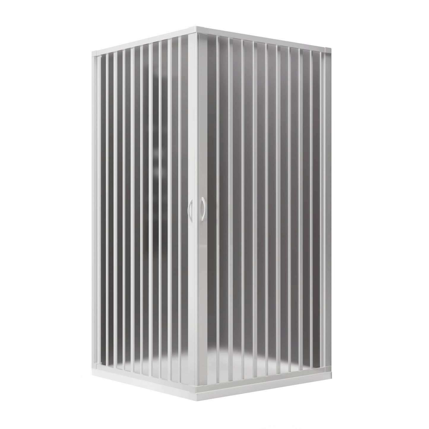 Duschabtrennung 2-seitig mit Faltung reduziert. Mod. Rosy Plisse' Linie