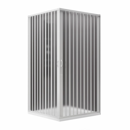 Duschabtrennung 2-seitig mit Faltung reduziert. Mod. Rosy Plisse' Linie