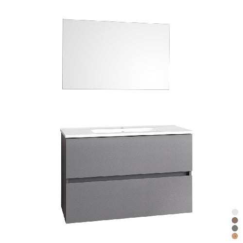Hängender Badezimmerschrank Dearum aus dunkler Esche – 80 x 45 x 52 cm