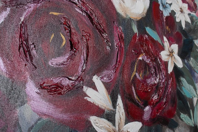 Dorf Village 90x120 cm, Öl