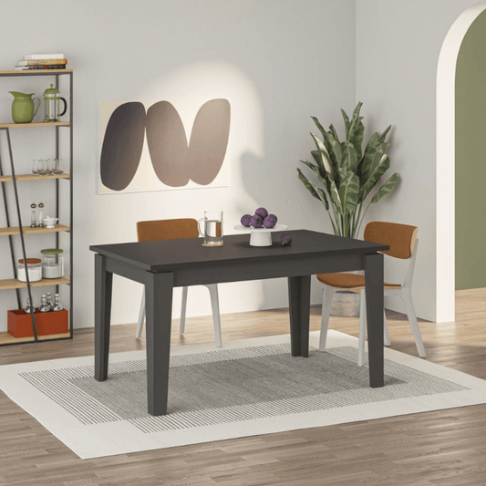 Tolmen anthrazitfarbener ausziehbarer Tisch 140x80 cm