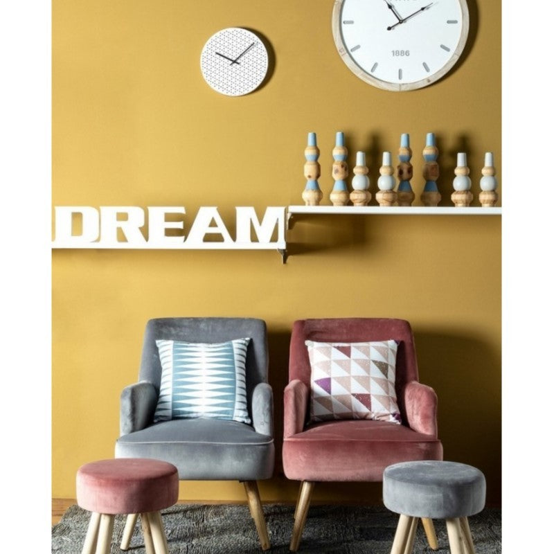 Vintage-Wohnzimmersessel aus grauem Samt ADELINE 60x67x h79 cm