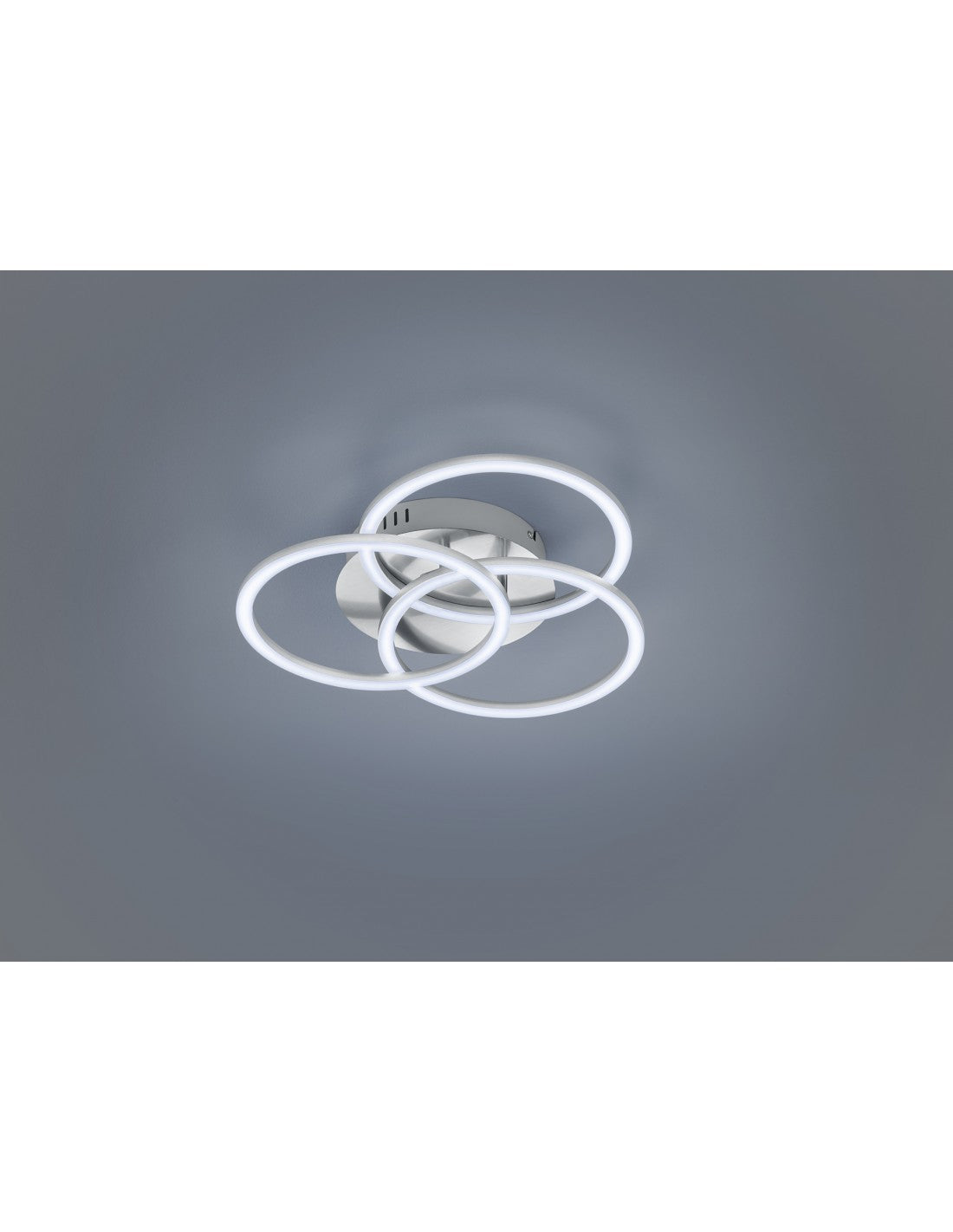Deckenleuchte mit 3 verstellbaren Ringen, LED-Dimmer, Circle Nichel Trio Lighting