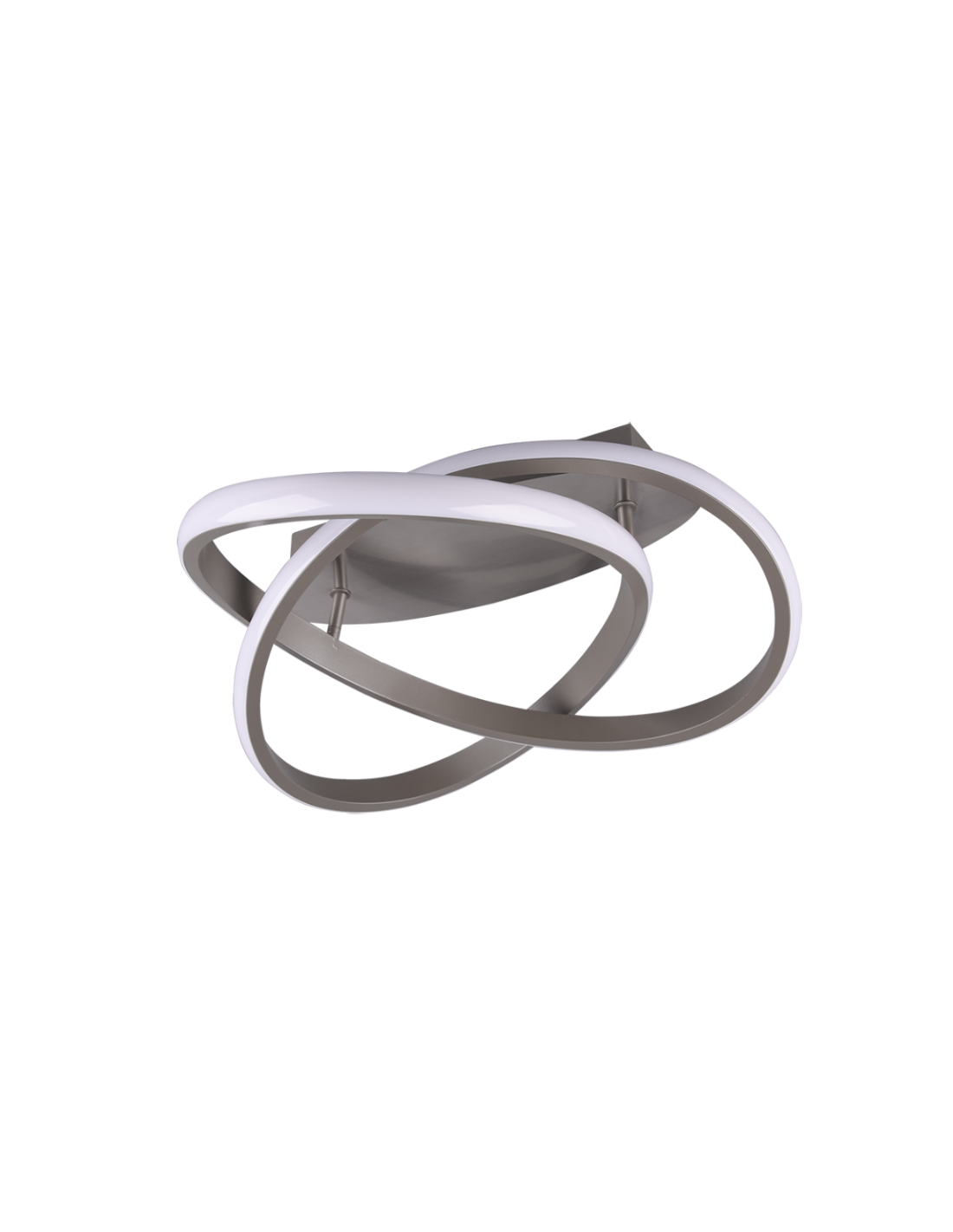 Course Deckenleuchte Nickel Spiral Led 18w Dimmbar Ø45 cm Trio Lighting