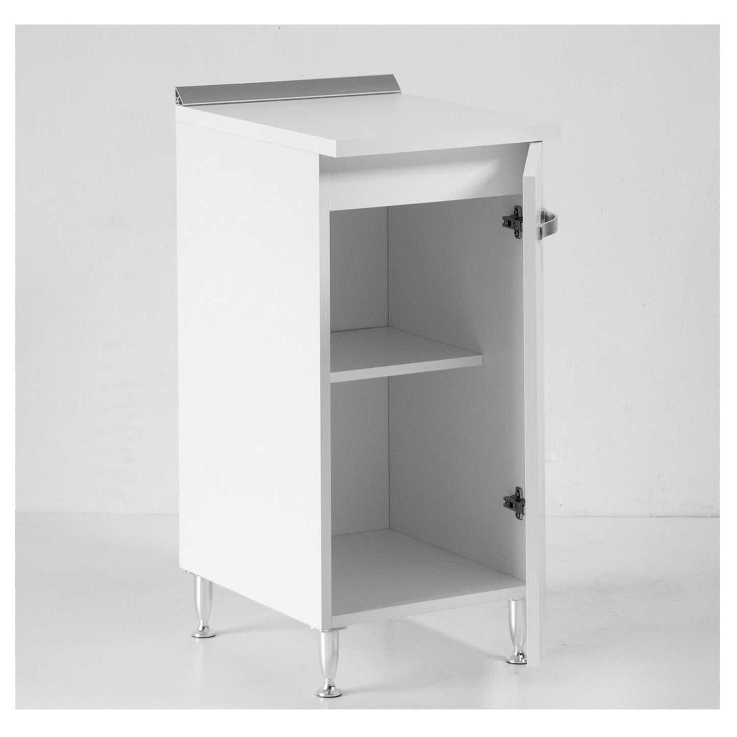 Unterschrank für Küche aus Esche weiß mit 1 Tür 40x50xH 85 cm