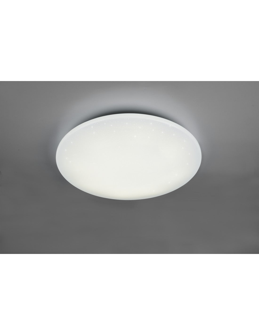 Moderne runde Deckenleuchte Fara, RGB-LED, dimmbar, Weiß, Ø60 cm, Trio-Beleuchtung