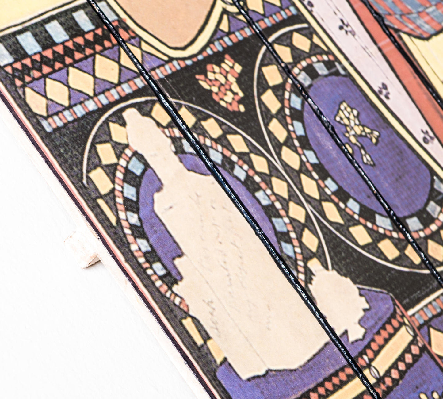 Druck auf Holz mit mehrfarbiger Leinwand 60x100 cm