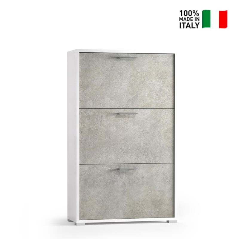 Karpion Mit drei Ante Bis zu Nove Paia Di Scarpe Weiß Zement