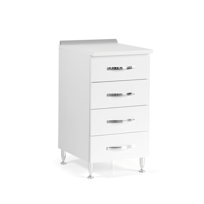 Küchenkommode aus weißem Eschenmelamin, cm H 85 x 50 x 40
