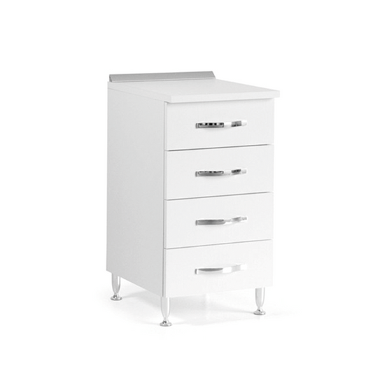 Küchenkommode aus weißem Eschenmelamin, cm H 85 x 50 x 40
