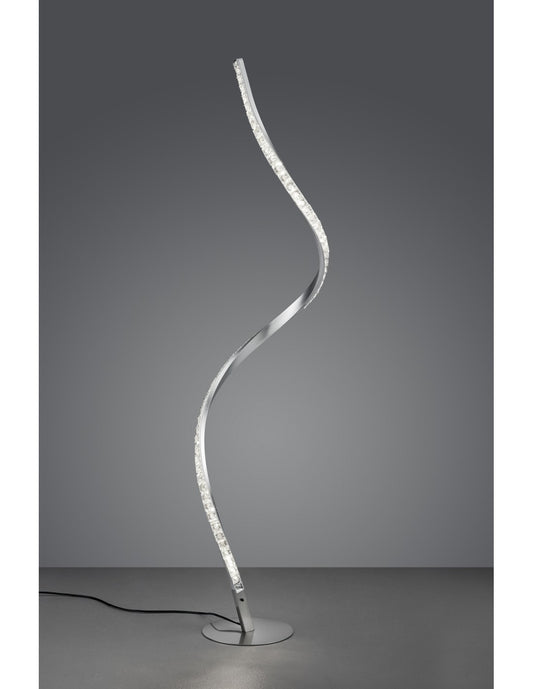 Moderne Rubin LED-Stehleuchte, dimmbar, RGB-Kristalleffekt, H116 cm, Trio-Beleuchtung