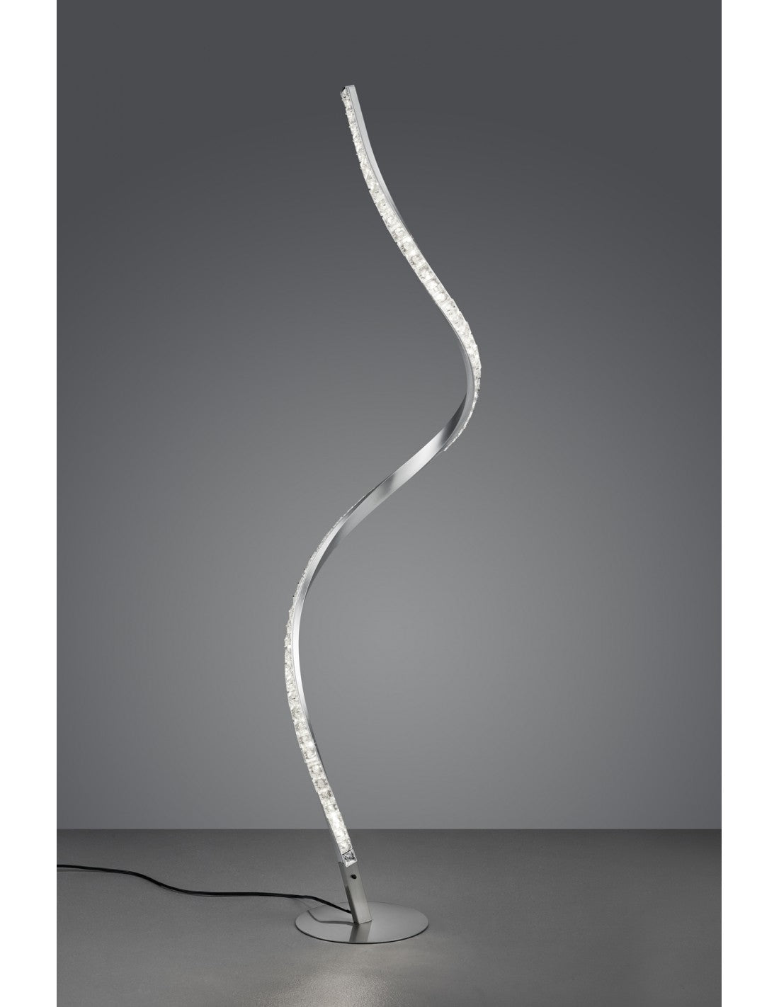 Moderne Rubin LED-Stehleuchte, dimmbar, RGB-Kristalleffekt, H116 cm, Trio-Beleuchtung