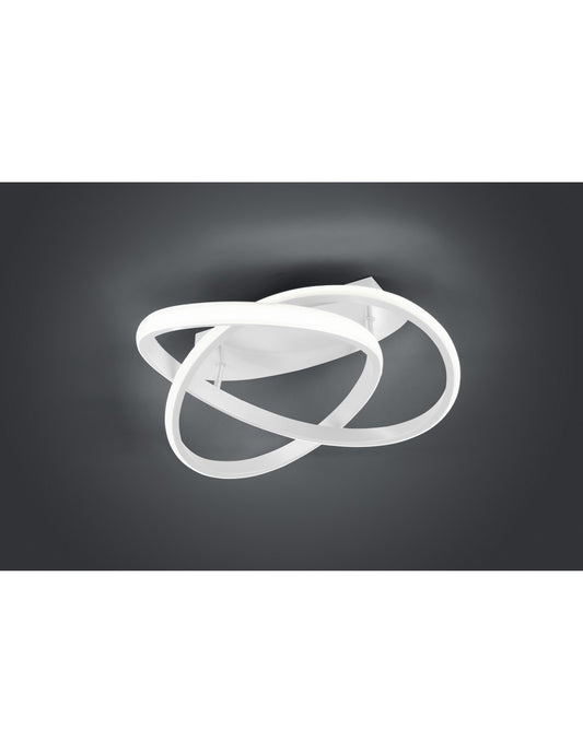 Deckenleuchte Course, weiße Spirale, LED, 18 W, dimmbar, Ø45 cm, Trio Lighting