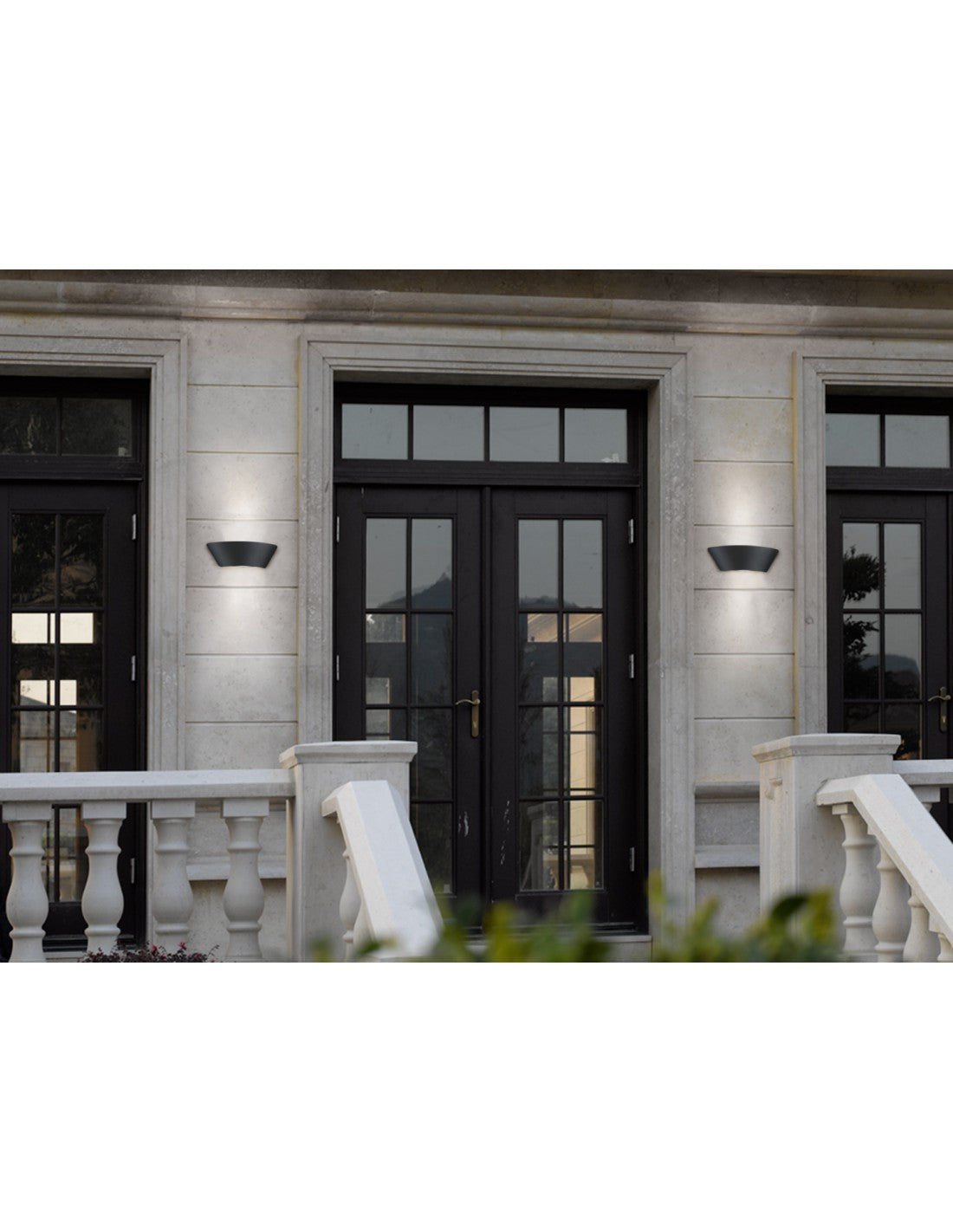 LED-Wandleuchte mit doppelter Emission für den Außenbereich Sacramento IP54 Anthrazit Trio Lighting