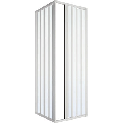 Duschabtrennung, 2-seitig, reduzierbarer Faltenbalg, Modell Loris Lux