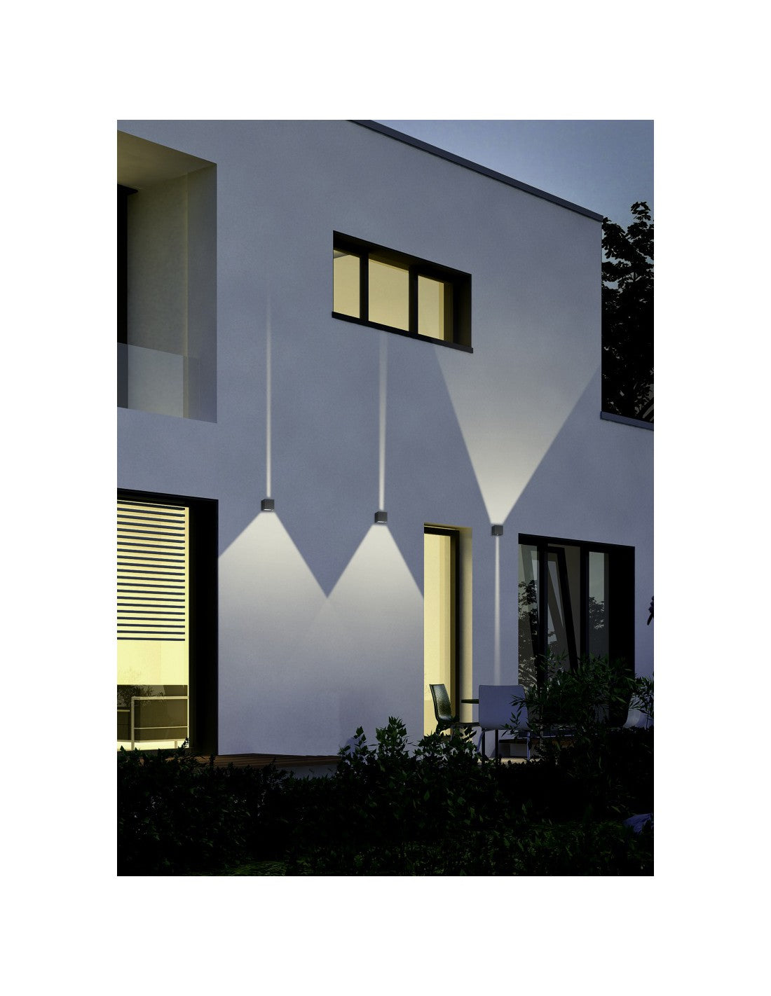 Anthrazit Cube Wandleuchte Doppel-LED-Licht Adaja IP54 Trio Lighting