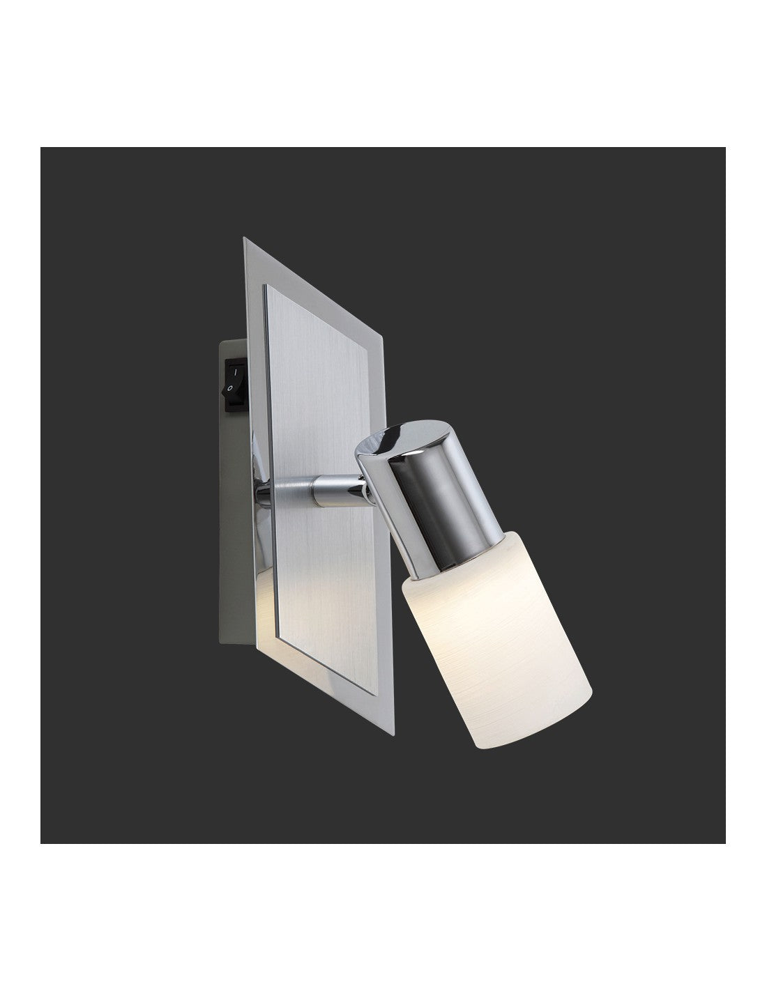 Clapton Spot LED Chrom und weißes Glas H20 cm Trio-Beleuchtung