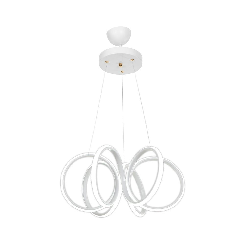 Ilya weiße spiralförmige LED-Pendelleuchte MDL4439