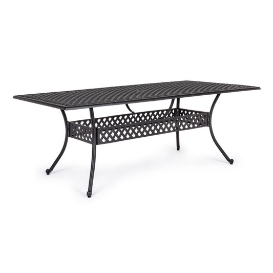 Ivrea rechteckiger Anthrazit-Außentisch 107 x 213 cm