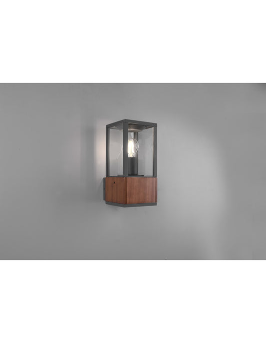 Garonne Außenapplikation IP44 1xE27 Holz Trio Beleuchtung