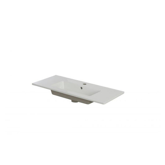 Schlankes Konsolenwaschbecken aus Keramik 80x37x h17 cm