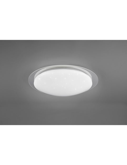 Moderne dimmbare RGB-LED-Deckenleuchte Bilbo Ø48 cm, weiße Trio-Beleuchtung