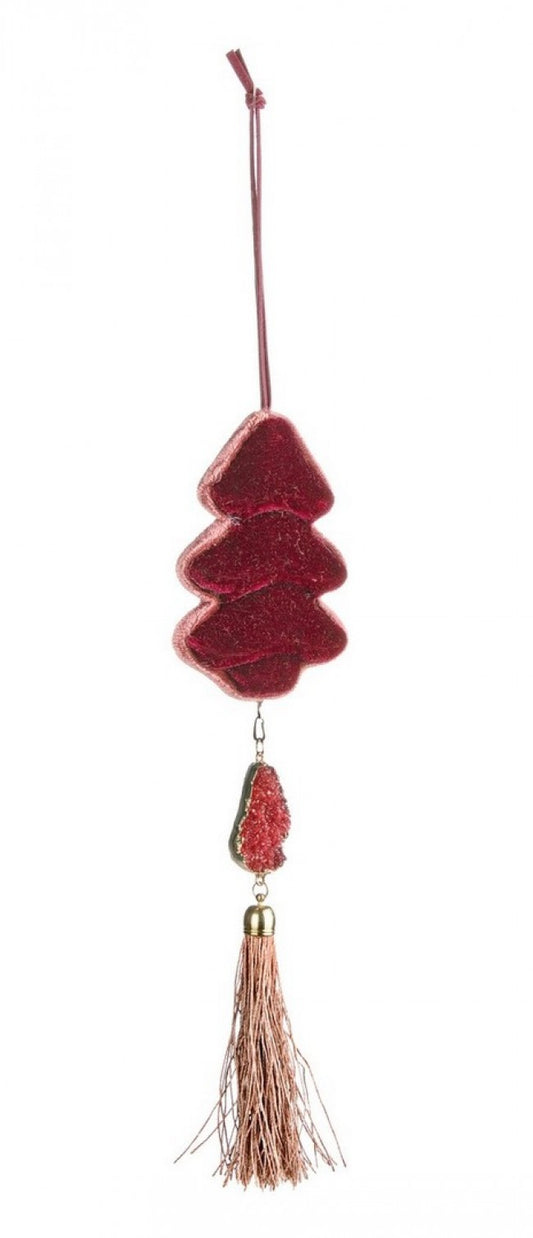 6x Holiday Pine Roter Anhänger