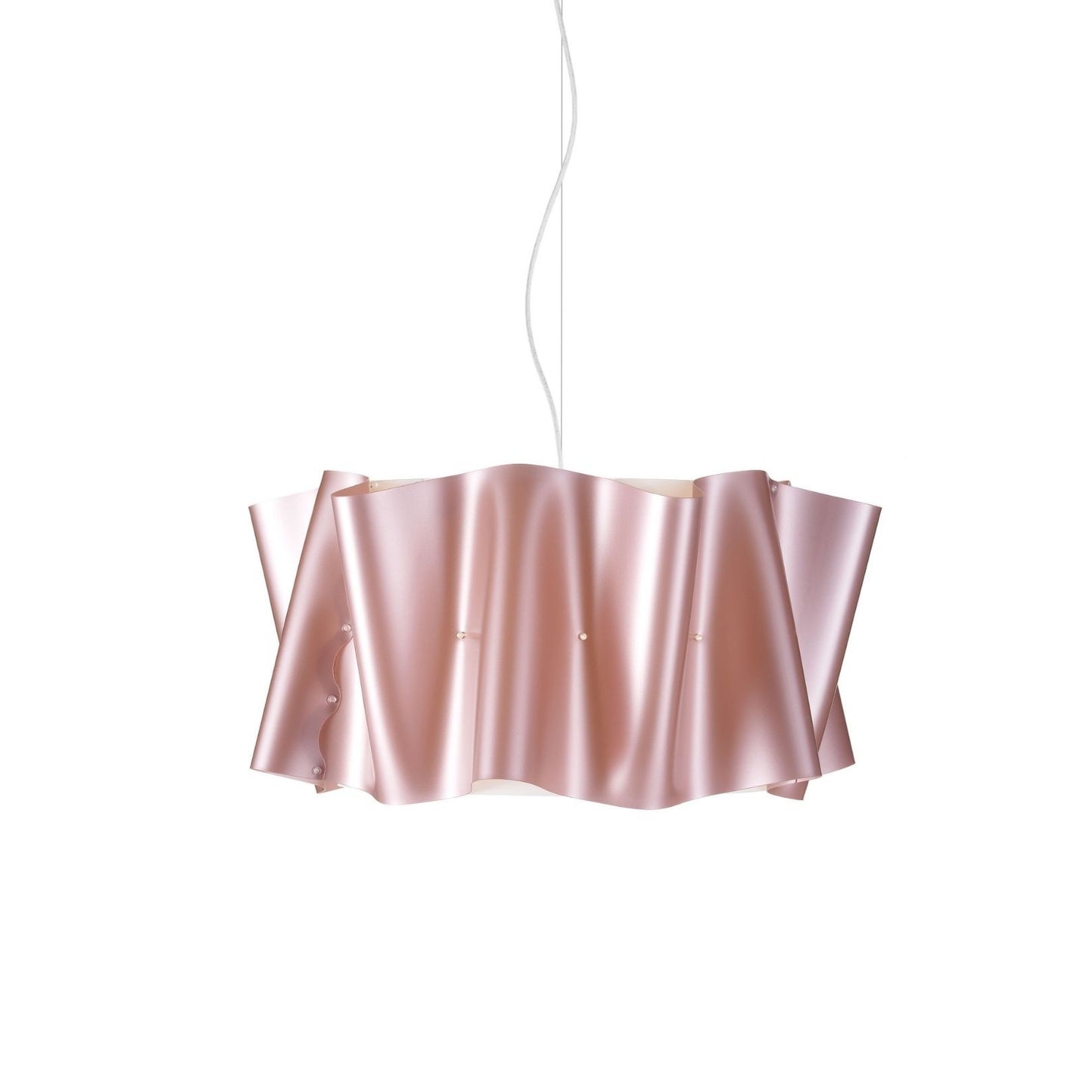Pink Metal suspension in Metal Cromat Cm. 50 x 27h