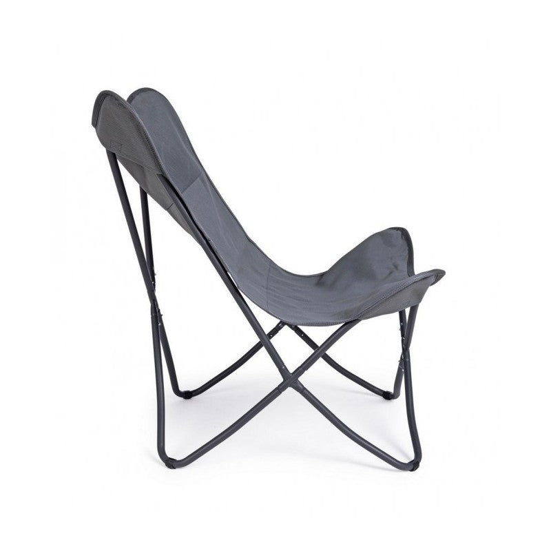Sessel Schmetterling Camping Gabicce grau 77,5x81x89h cm