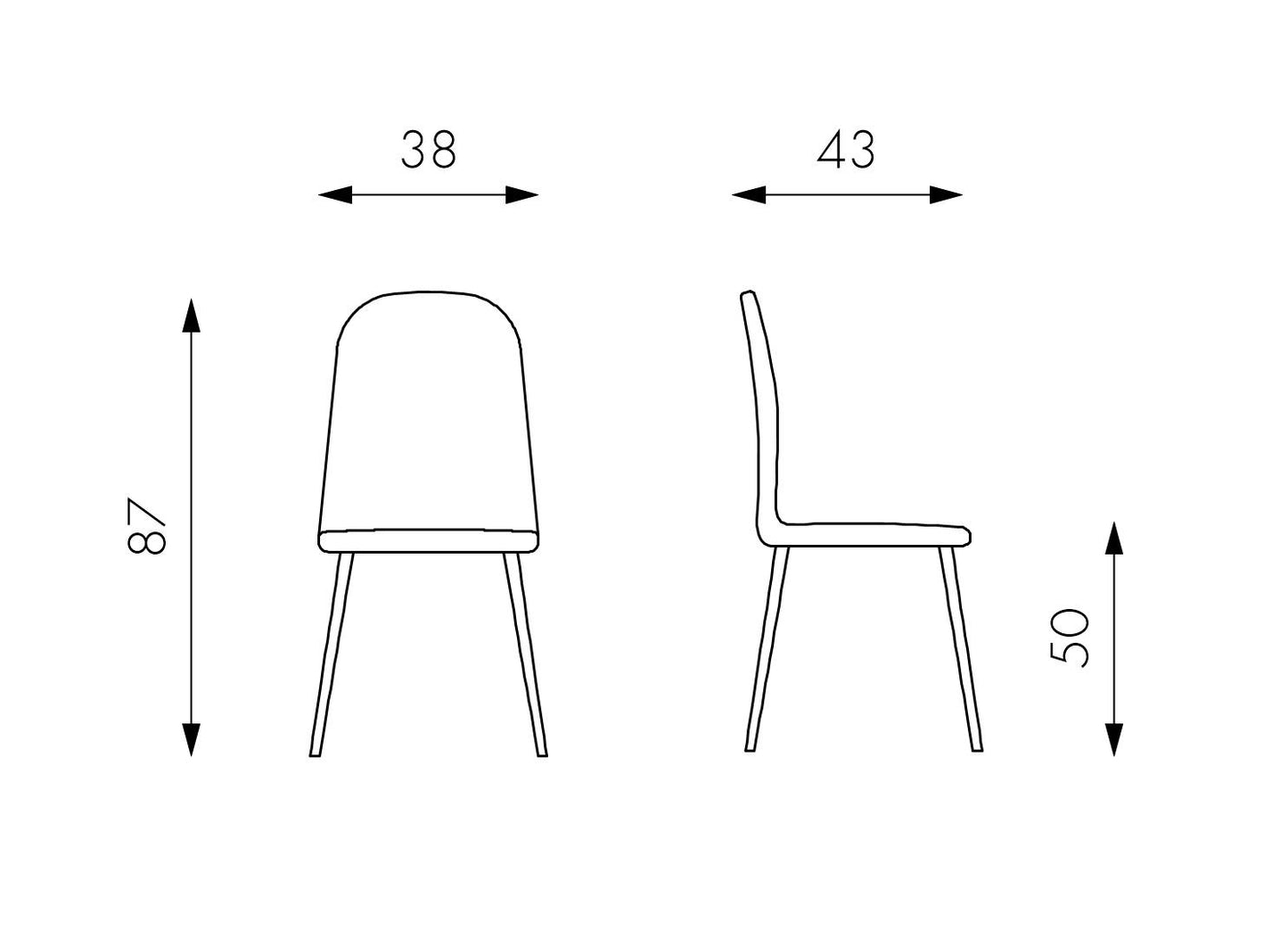 4x Kunstrattanstuhl mit beigem Sitz 43x38x86,5h cm