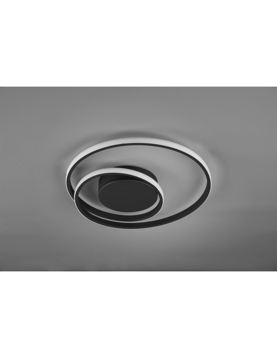 Zibal Black Spiral LED-Deckenleuchte 22w Dimmbar Ø39 cm Trio Lighting
