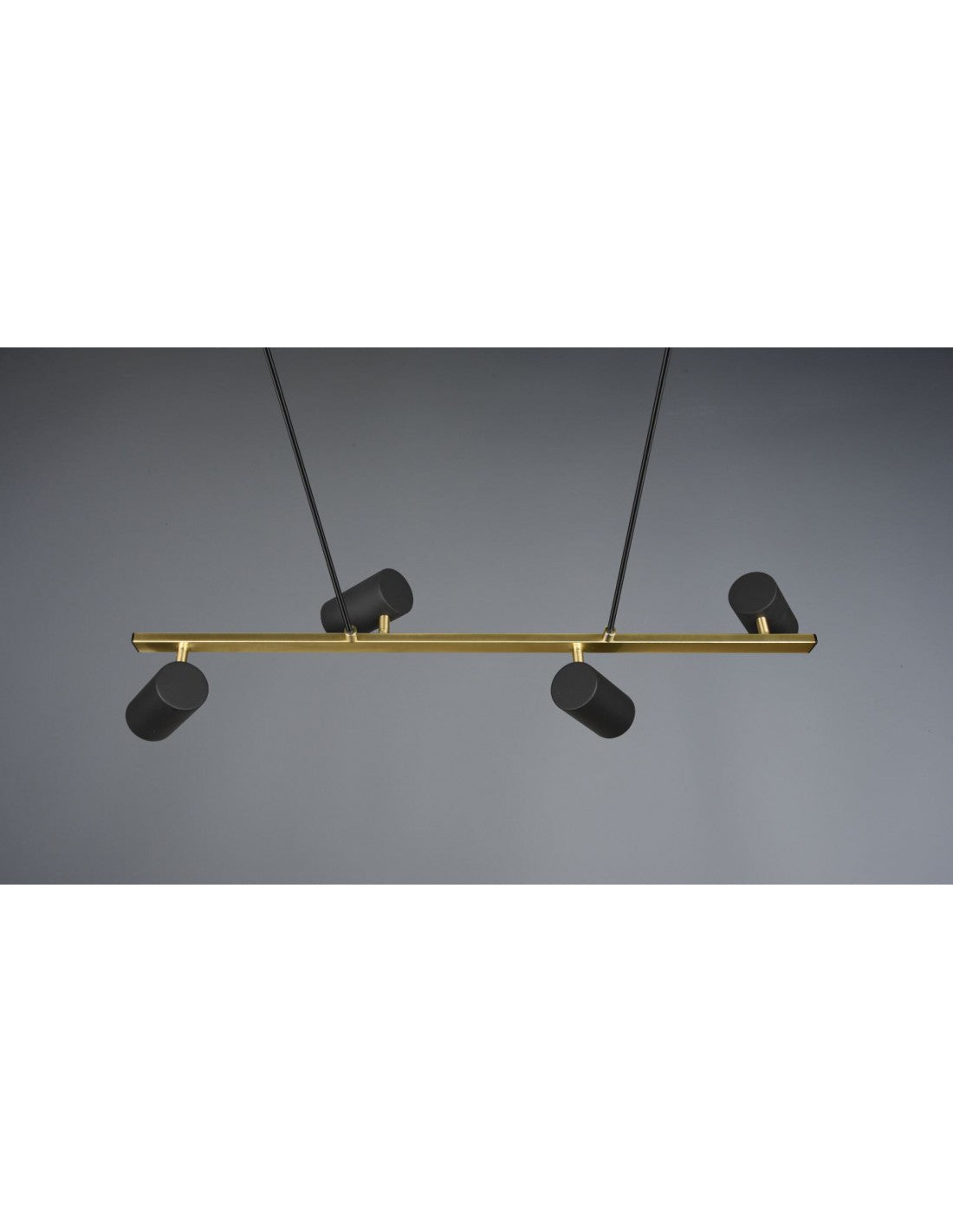 Schwarze Aufhängung mit 4 verstellbaren GU10-Strahlern Marley Trio Lighting